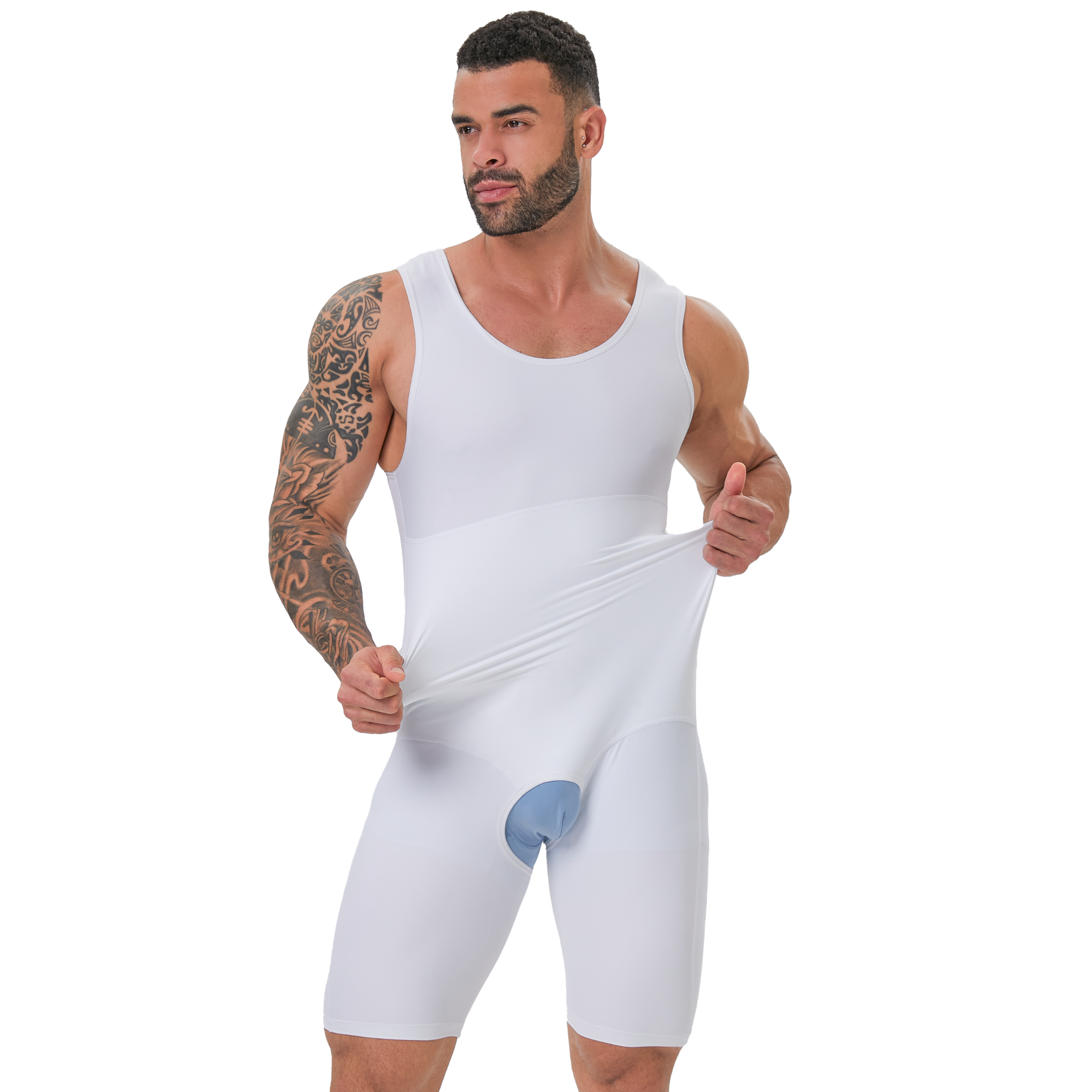 Men's Double Layer Tummy Contr - Shapewear Bodysuit Firm のレビューと価格