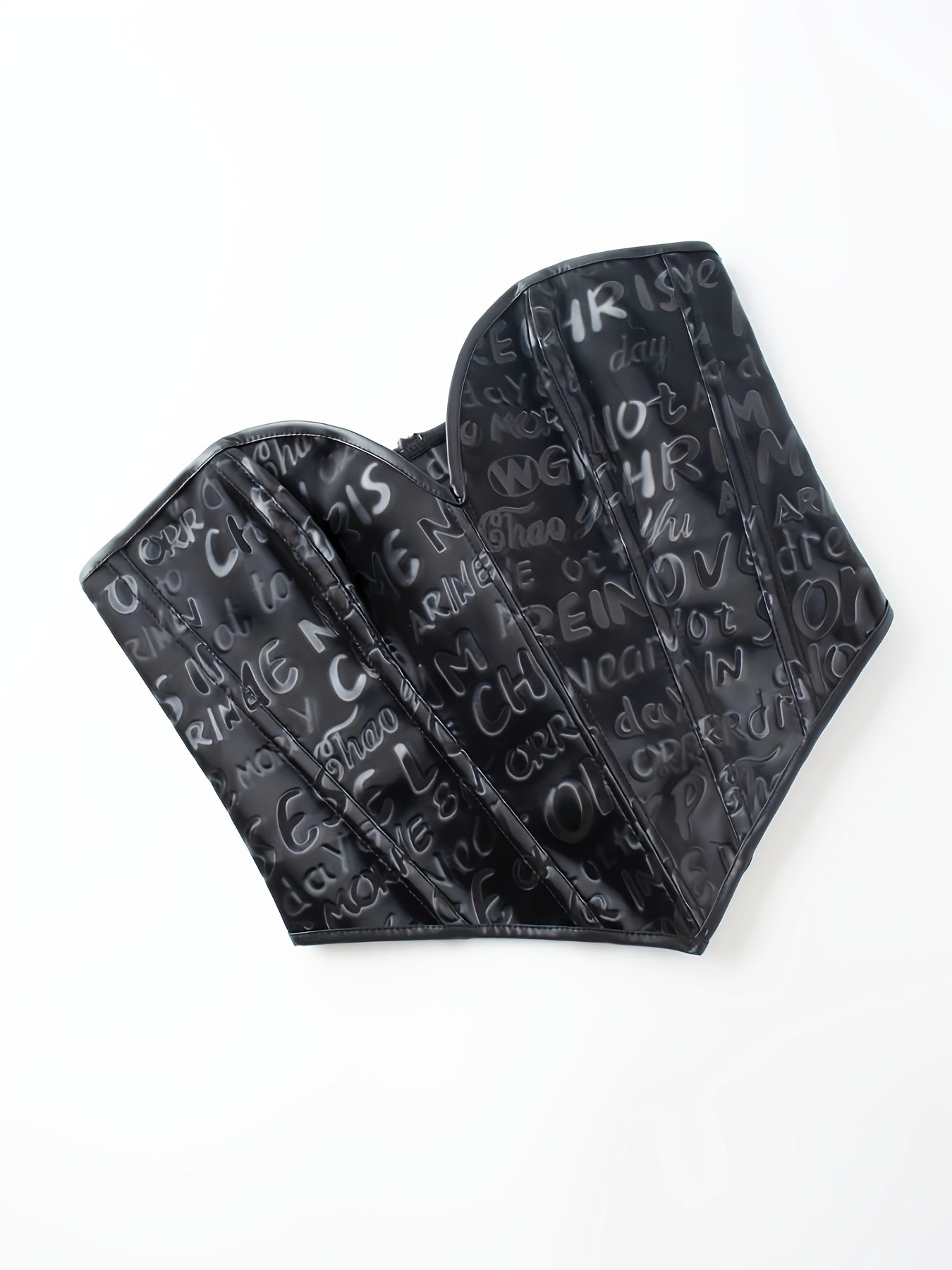Black letter printed strapless - Corset Waist Cinch のレビューと価格