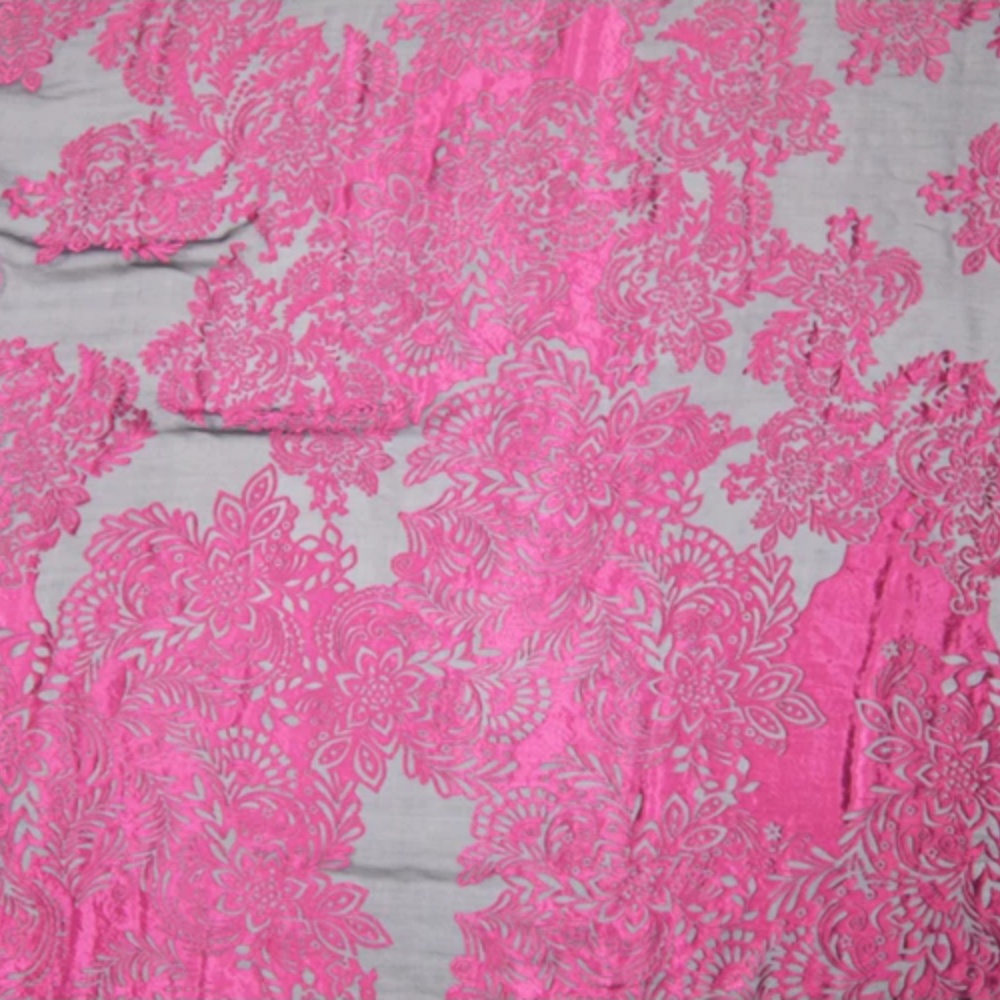 Fashion Large Pink Flower Desi - Robe Silk Women のレビューと価格