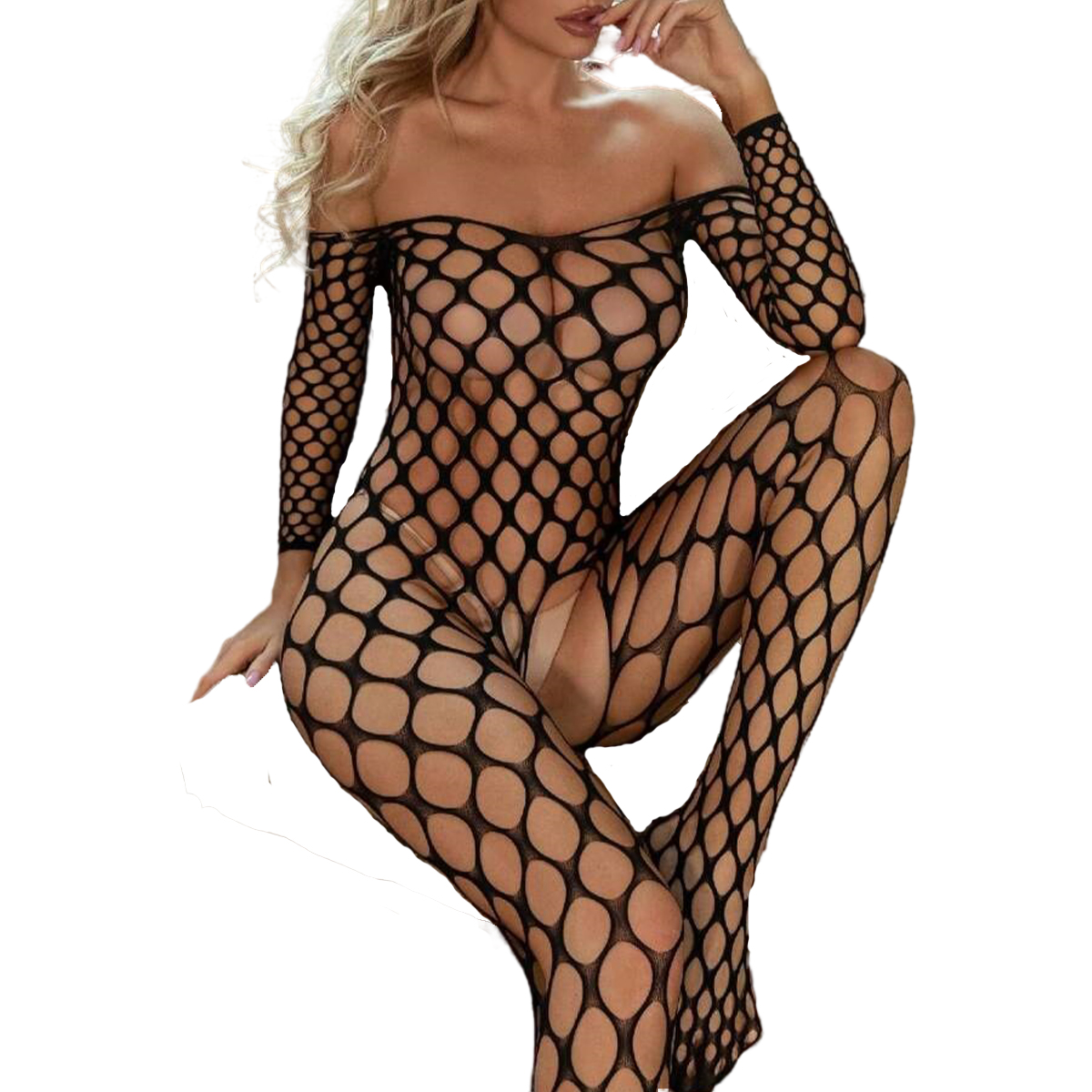 Sexy Lingerie Women Hollow Bod - Bodystocking Fishnet のレビューと価格