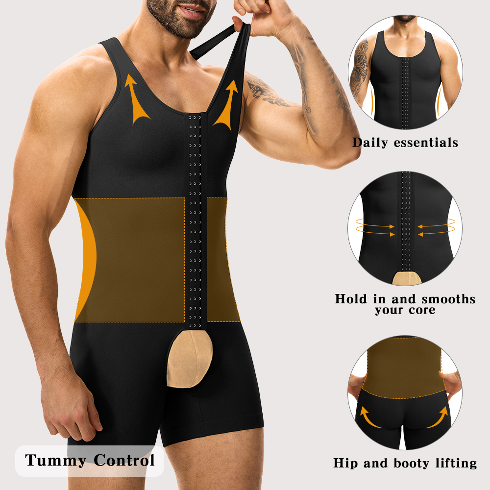 Men's Compression Shapewear  T - Shapewear Bodysuit Firm のレビューと価格