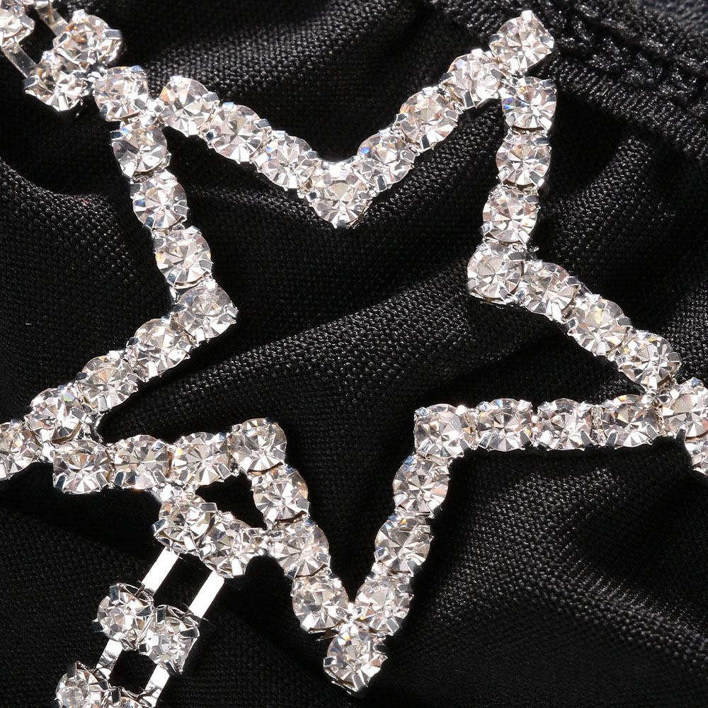 Sexy Crystal Star Waist Thong  - Thong Bikini Women のレビューと価格