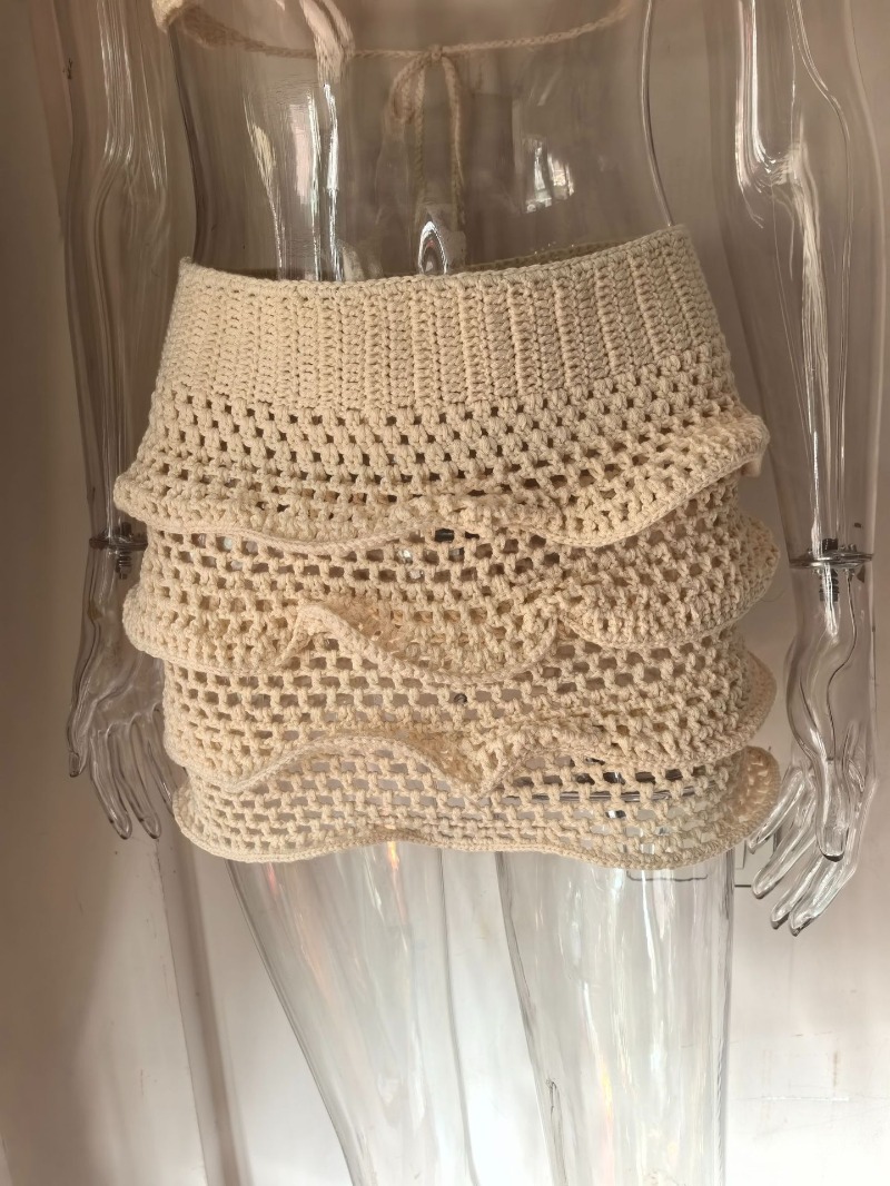 Women Hand Crochet Knitted Ruf - Cami Top Lace のレビューと価格