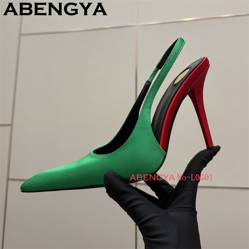 Multi-color Satin Pointy Toe T - Slip Dress Satin のレビューと価格