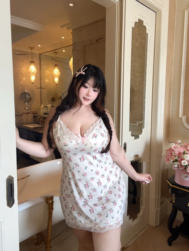Women's Sexy Plus Size Lingeri - Babydoll Chemise Night のレビューと価格