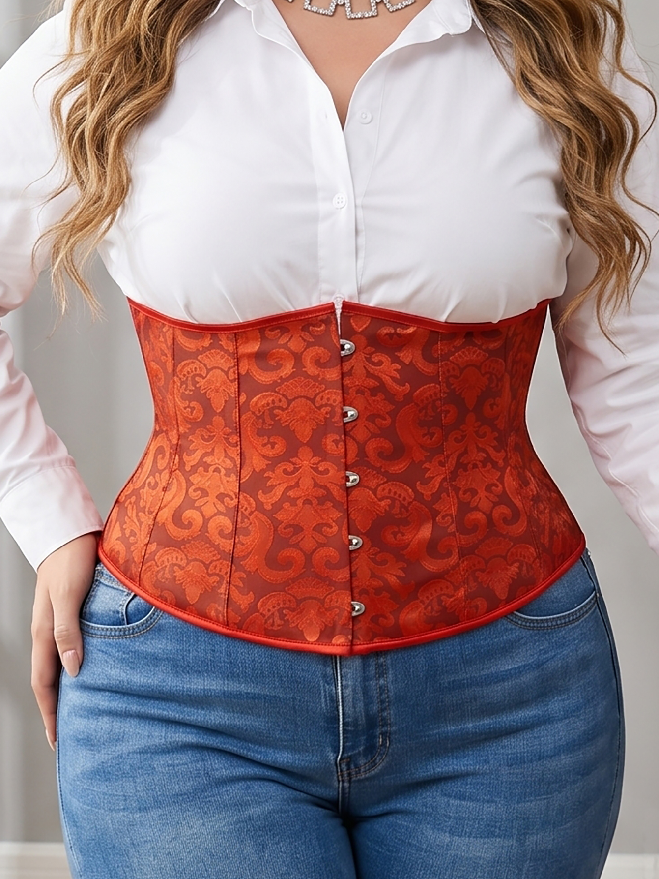 Women's Plus Size Court Lace W - Corset Waist Cinch のレビューと価格