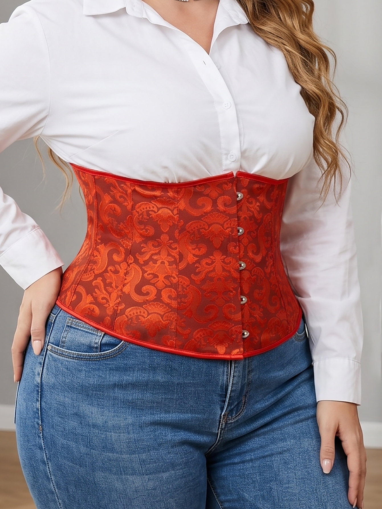 Women's Plus Size Court Lace W - Corset Waist Cinch のレビューと価格