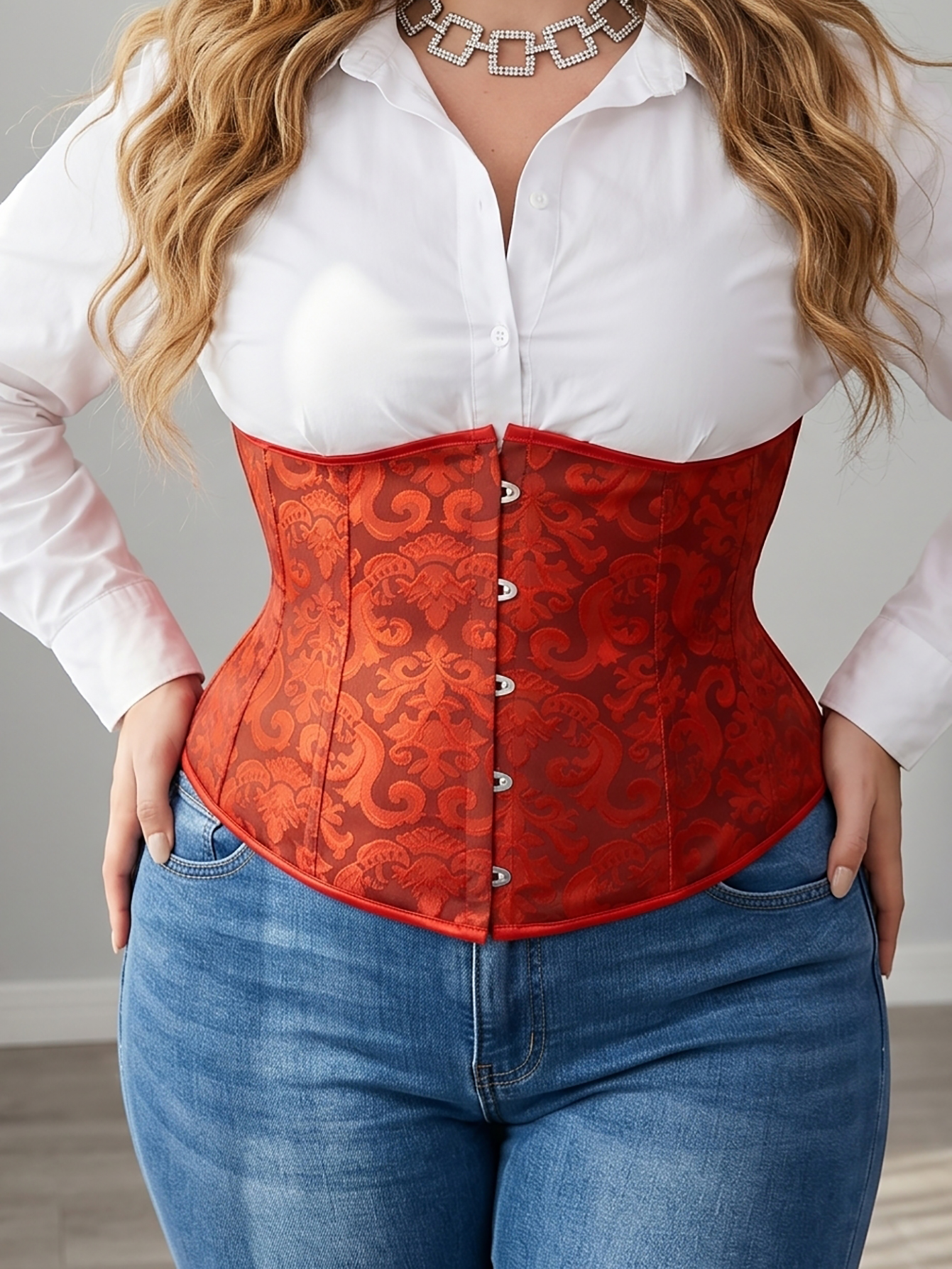 Women's Plus Size Court Lace W - Corset Waist Cinch のレビューと価格