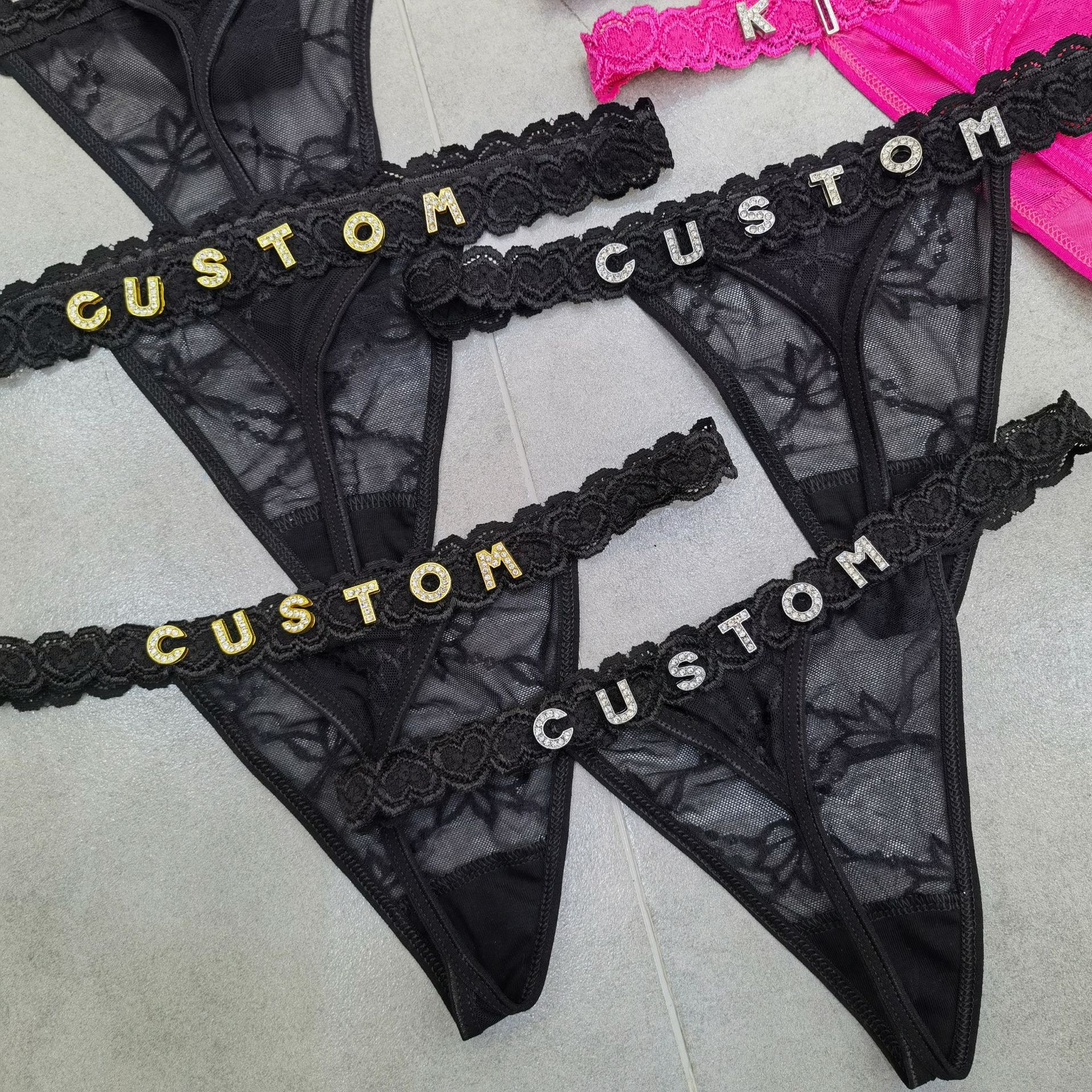 Customize Thongs Crystal Name  - Thong Bikini Women のレビューと価格