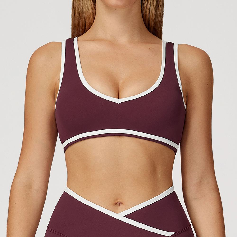 V-Neck Sports Bra Women Top Pu - Push Up Bra Padded のレビューと価格