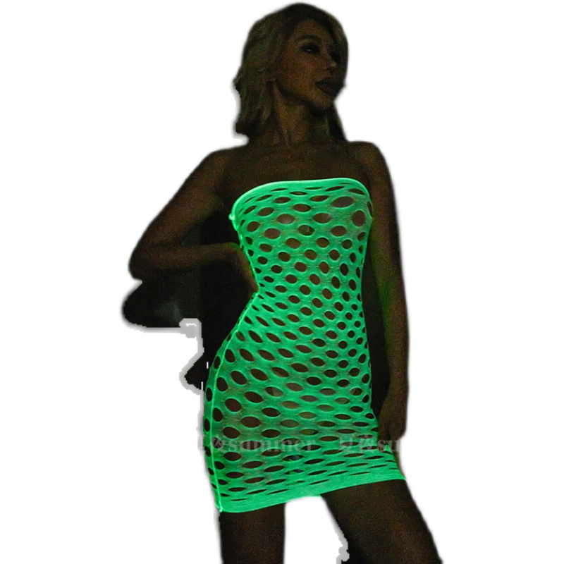 Luminous Glow in The Dark Fish - Bodystocking Fishnet のレビューと価格