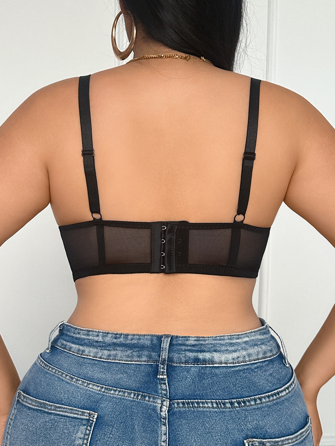Wide Strap Plus Size Women Bra - Push Up Bra Padded のレビューと価格