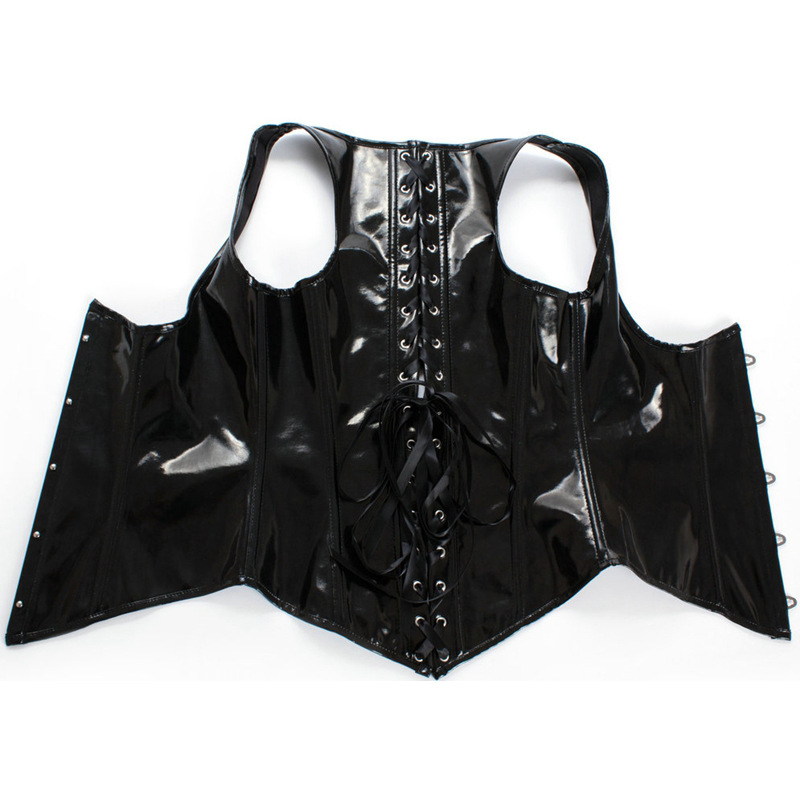 Black PU Leather Corset Gothic - Corset Waist Cinch のレビューと価格