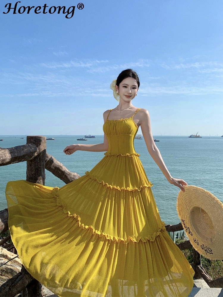 Women's Summer Solid Cami Maxi - Corset Waist Cinch のレビューと価格