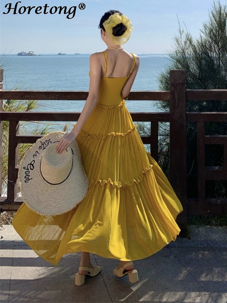 Women's Summer Solid Cami Maxi - Corset Waist Cinch のレビューと価格