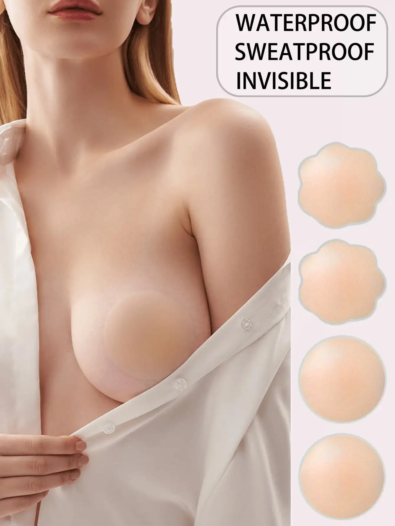 12 Reusable Seamless Silicone  - Silicone Bra Adhesive のレビューと価格
