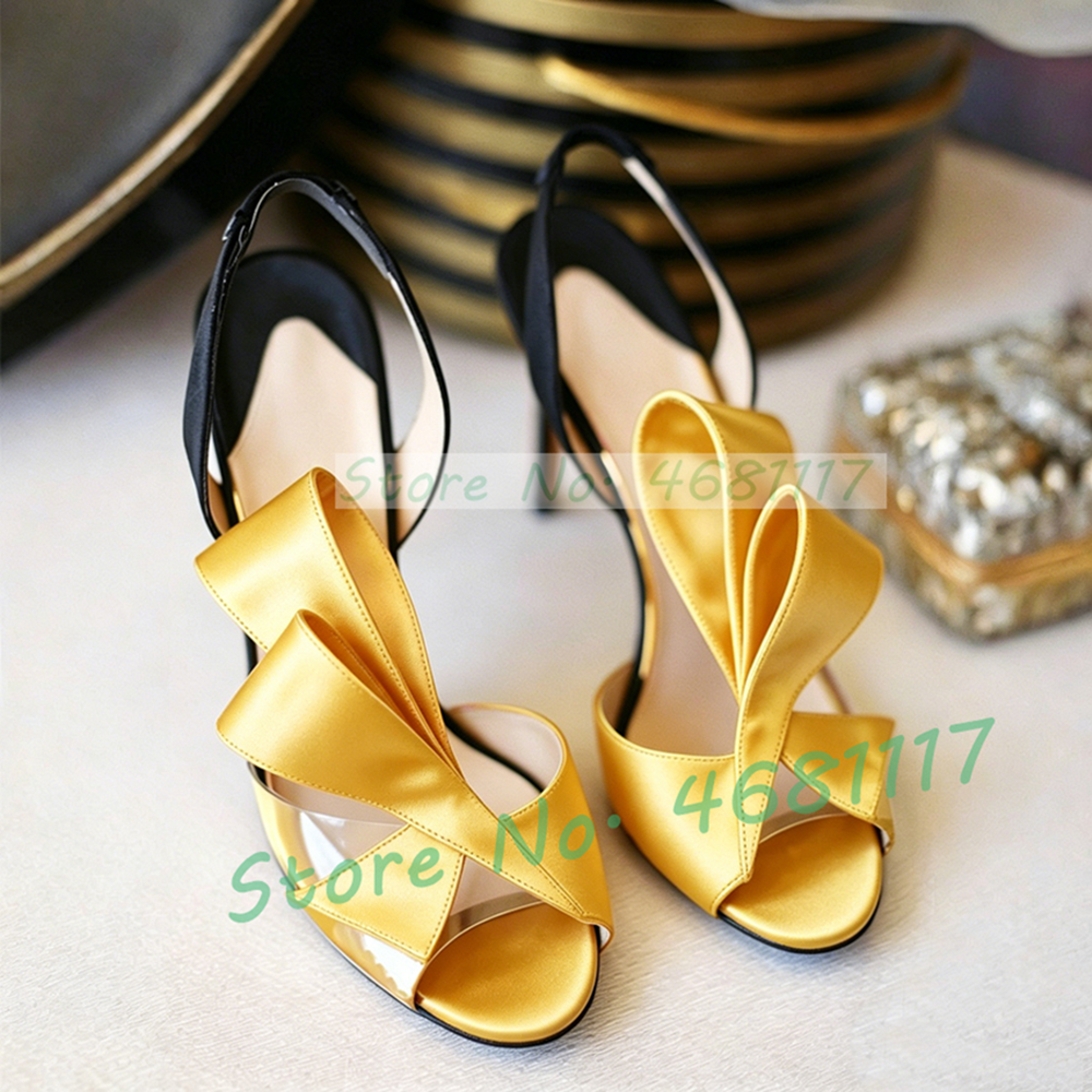 Satin Bow Back Strap High Heel - Slip Dress Satin のレビューと価格