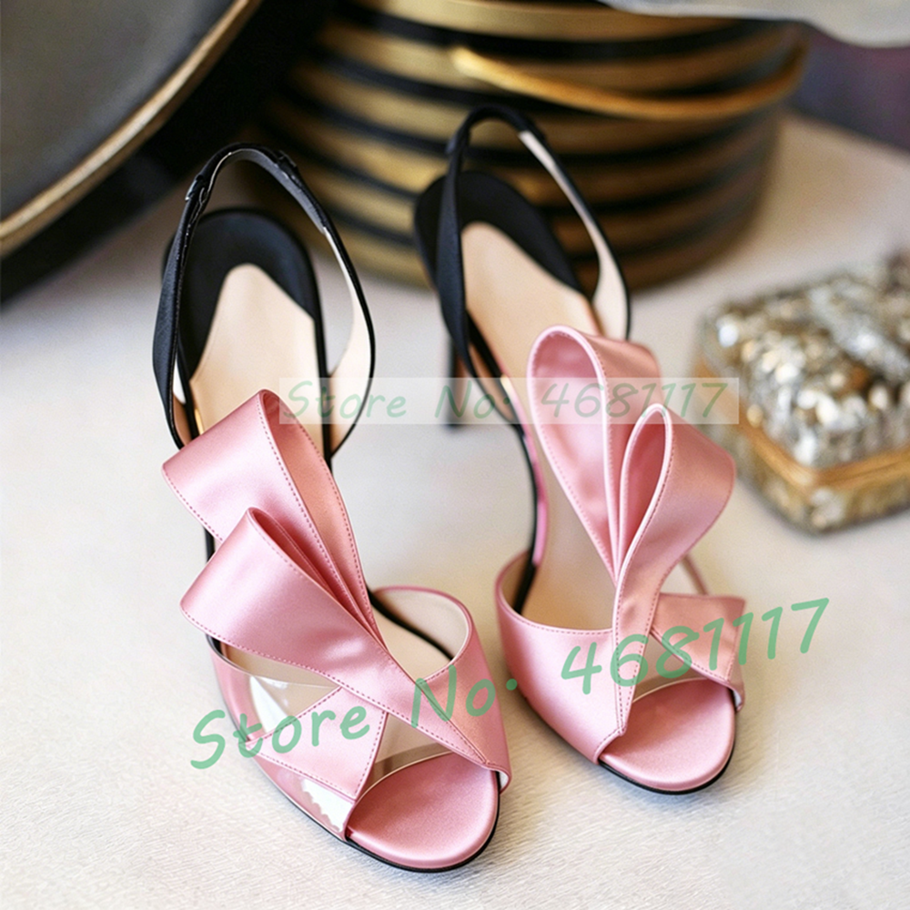 Satin Bow Back Strap High Heel - Slip Dress Satin のレビューと価格