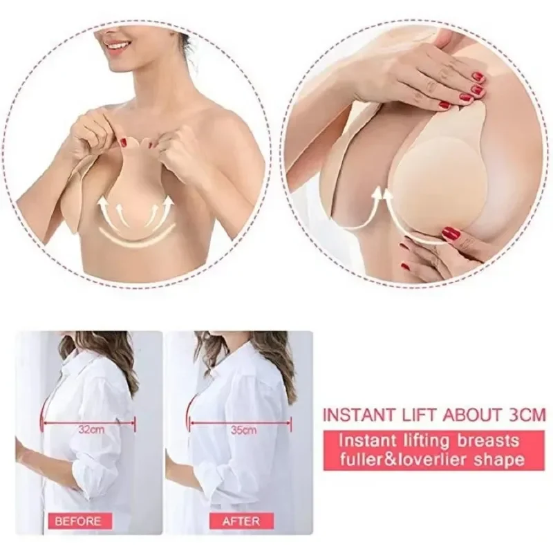 1Pair Self Adhesive Silicone S - Silicone Bra Adhesive のレビューと価格