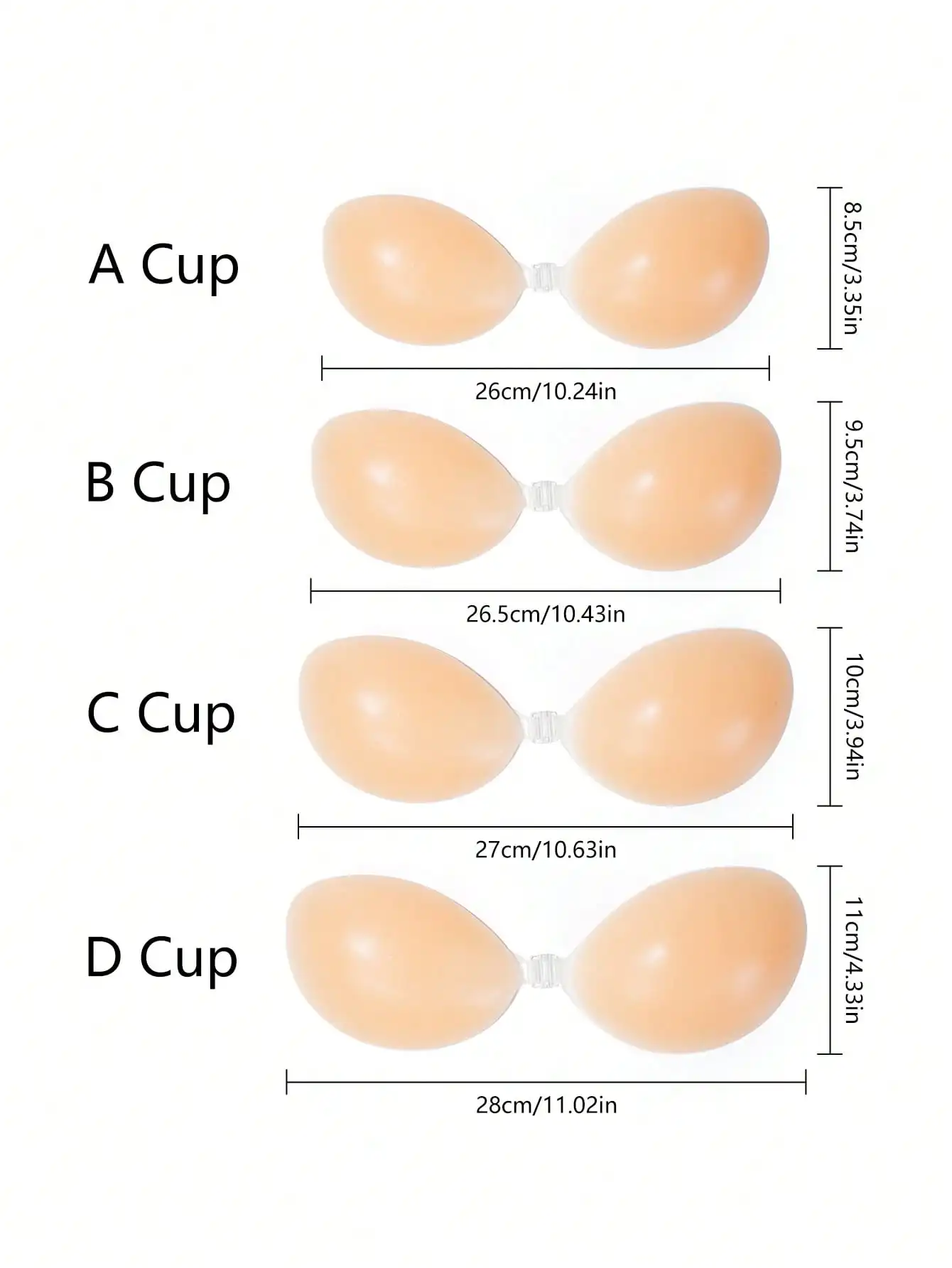1pc Women's Silicone Sticky Br - Strapless Bra Backless のレビューと価格