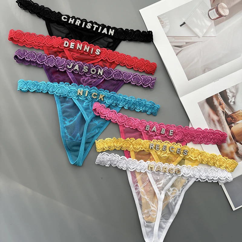 Personality Custom Thong Name  - Thong Bikini Women のレビューと価格