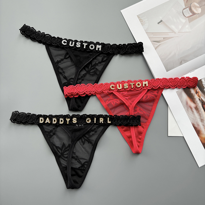 Personality Custom Thong Name  - Thong Bikini Women のレビューと価格