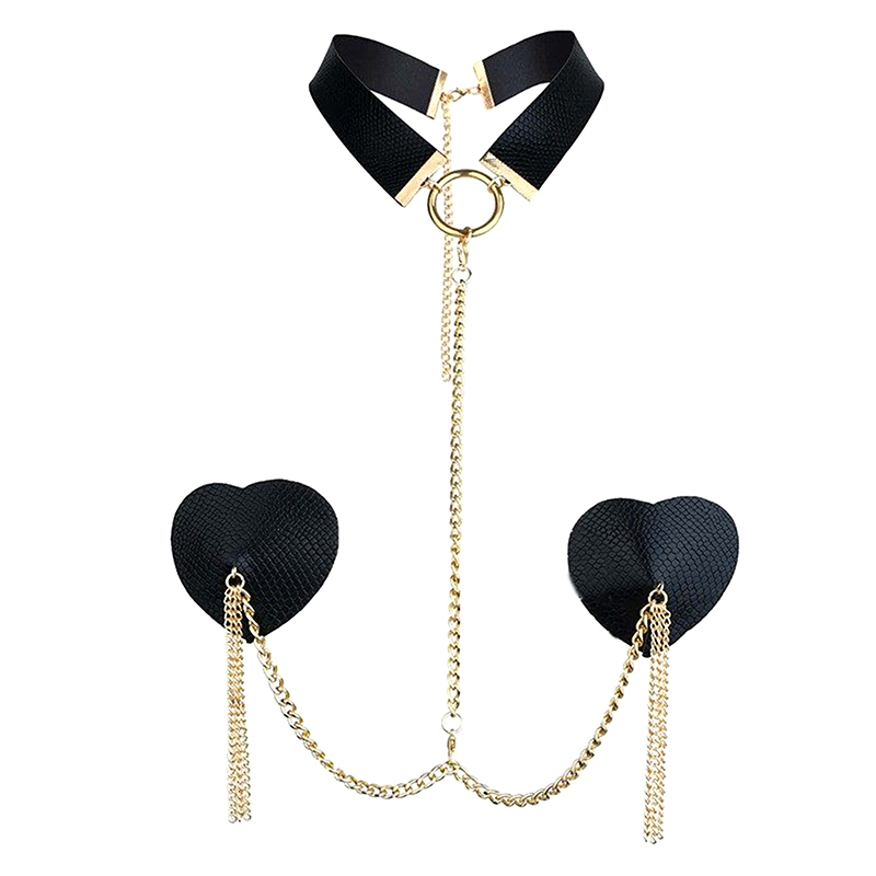 Sexy Metal Chain Linked Nipple - Nipple Cover Pasties のレビューと価格