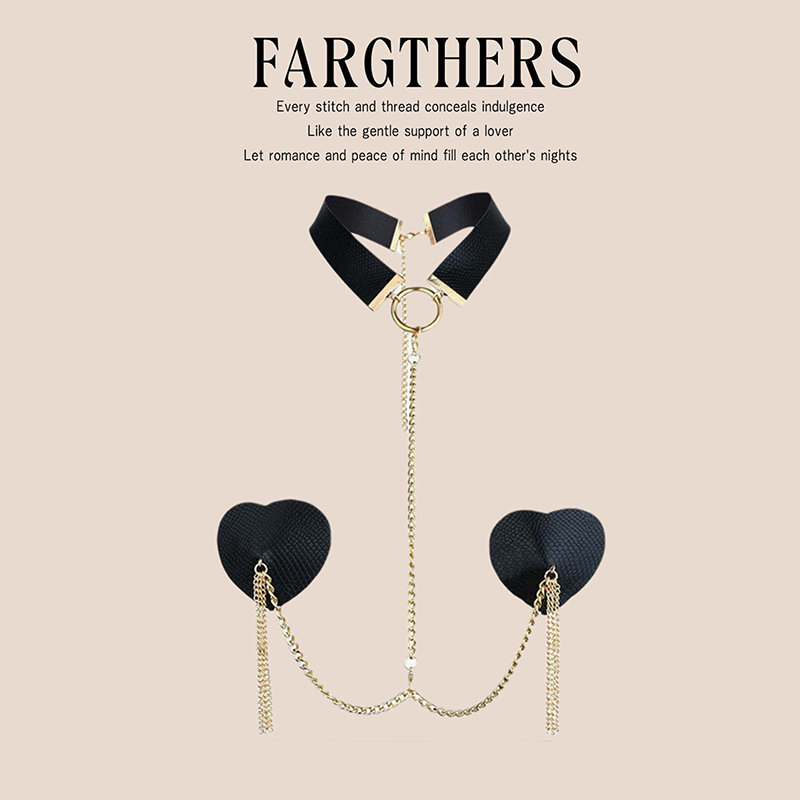 Sexy Metal Chain Linked Nipple - Nipple Cover Pasties のレビューと価格