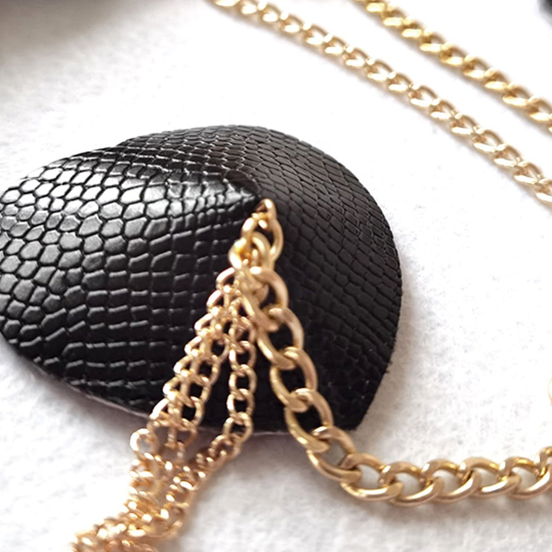 Sexy Metal Chain Linked Nipple - Nipple Cover Pasties のレビューと価格