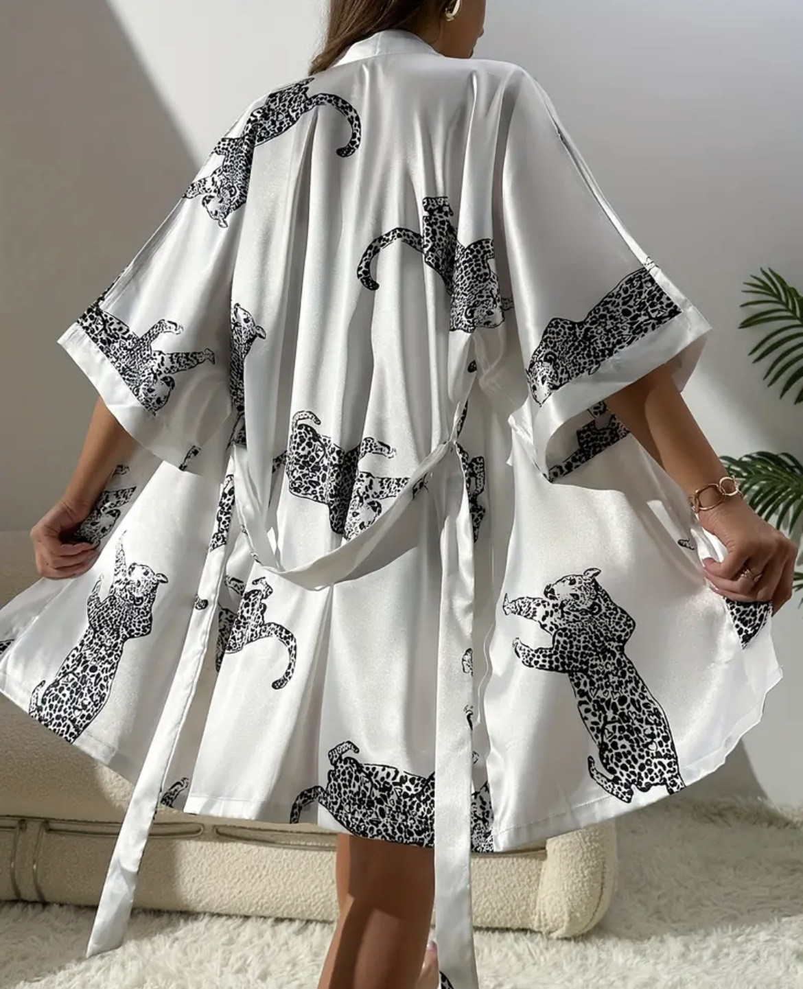 Imitation silk sleepwear sexy  - Robe Silk Women のレビューと価格