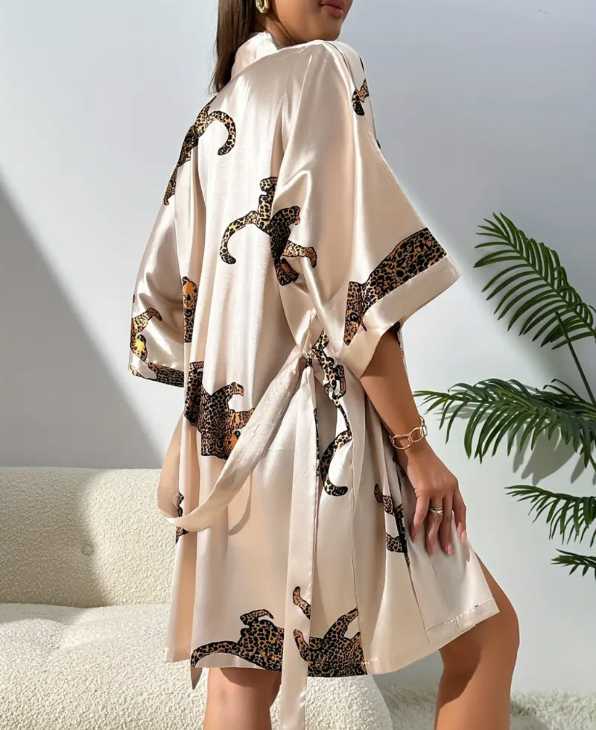 Imitation silk sleepwear sexy  - Robe Silk Women のレビューと価格