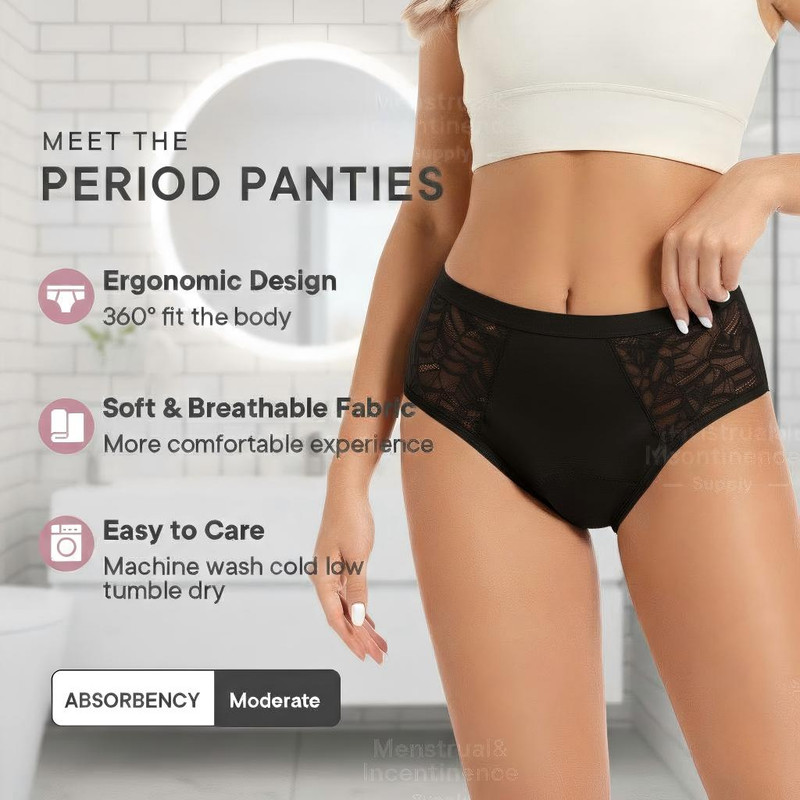 Absorbent Period Underwear Wom - Period Panty Absorbent のレビューと価格