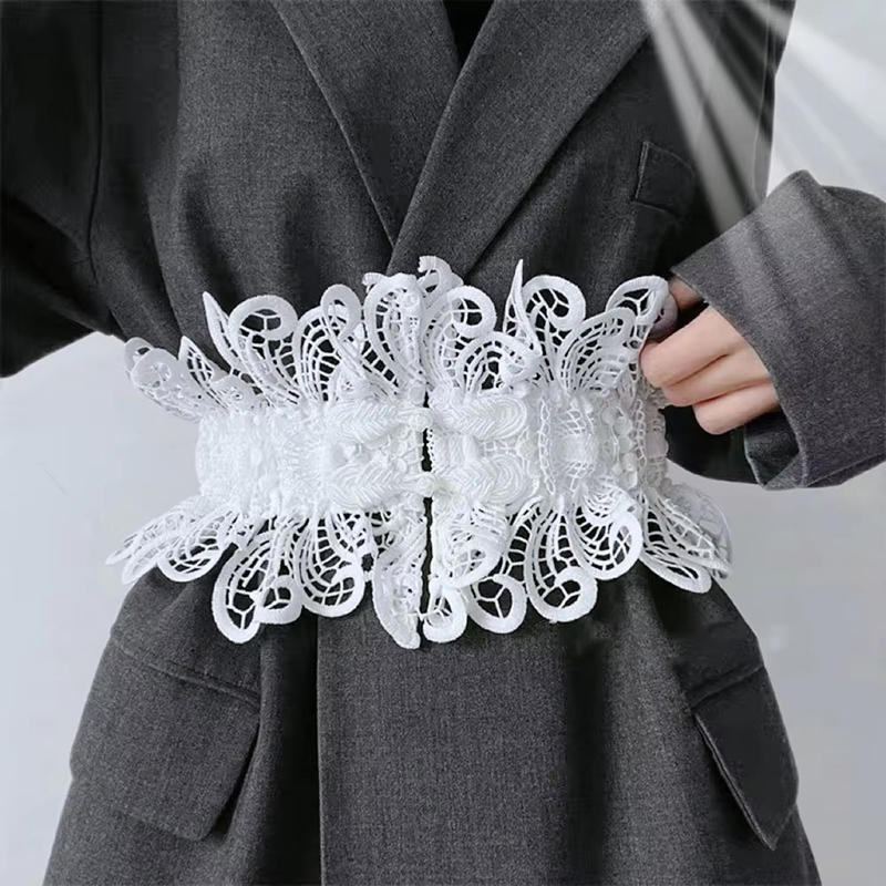 Elegant Lace Wide Waist Belt f - Corset Waist Cinch のレビューと価格