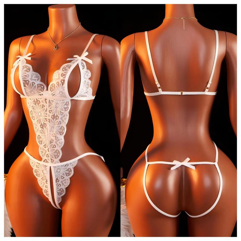 Open Bra Lingerie Set Erotic U - Bodystocking Fishnet のレビューと価格