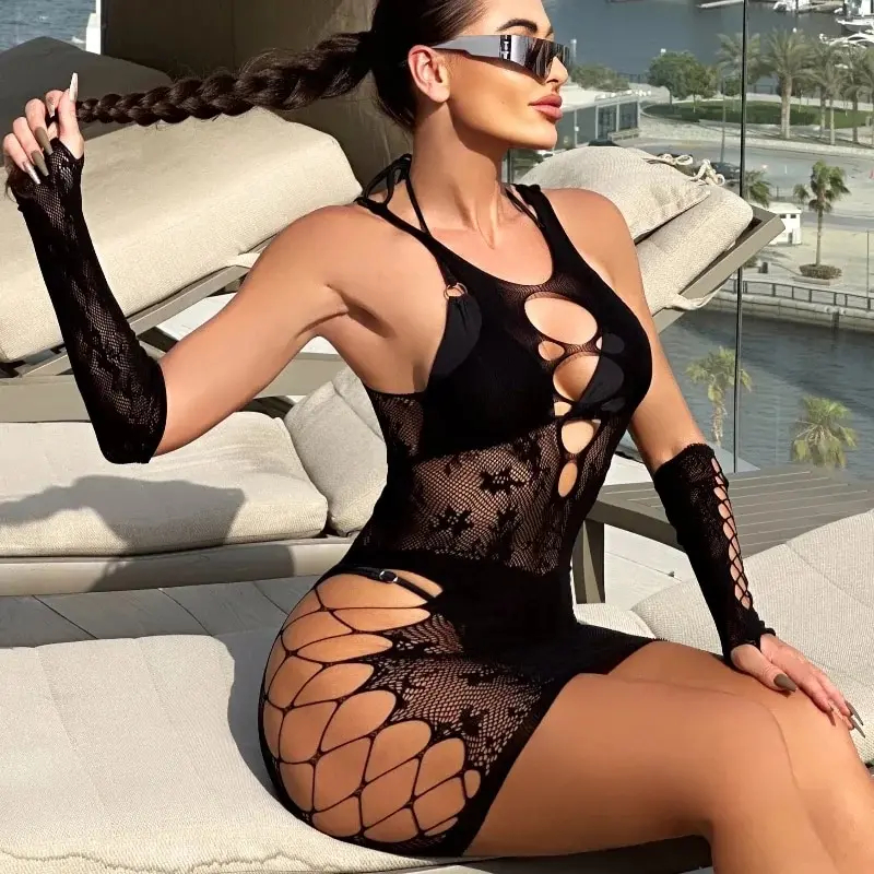 Simplejewel Women Fishnet Beac - Bodystocking Fishnet のレビューと価格