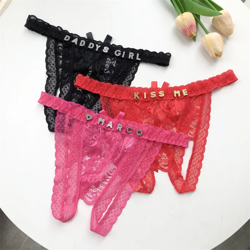 Customized Crystal Name Letter - Thong Bikini Women のレビューと価格
