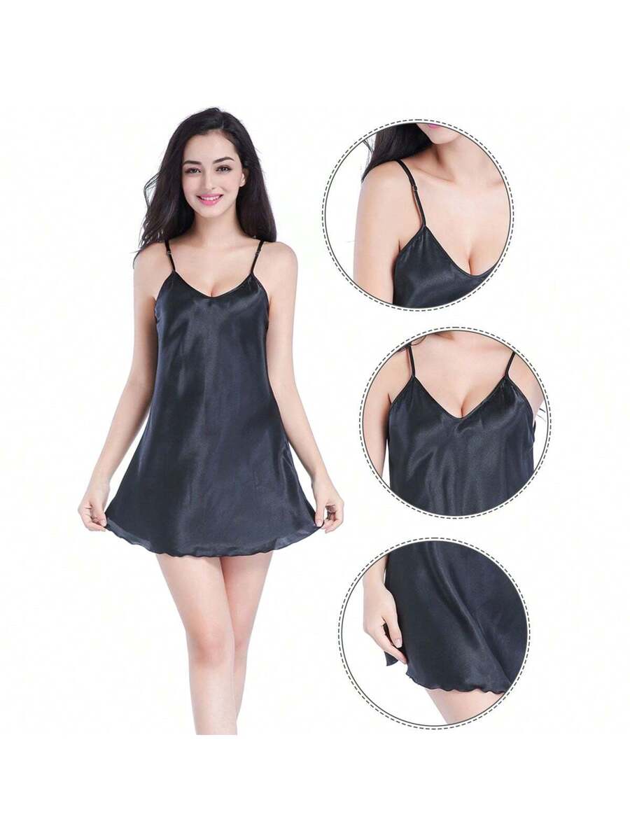Women Satin Chemise Nightgown  - Slip Dress Satin のレビューと価格