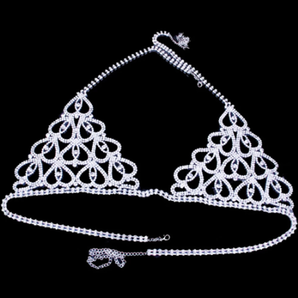Fashion Rhinestone Heart Bra T - Thong Bikini Women のレビューと価格