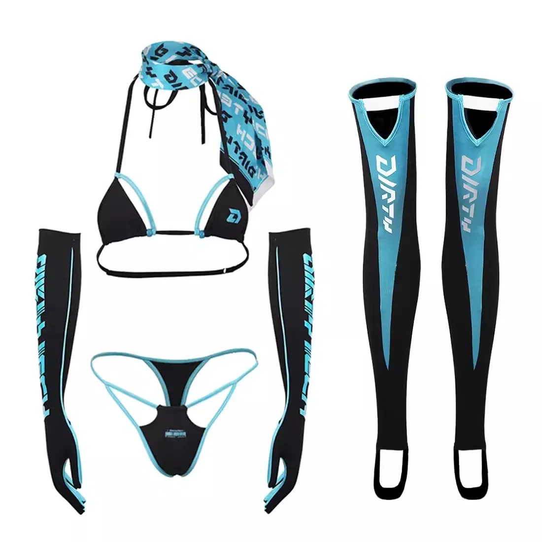 Women Sexy 5 Pieces Bikini Set - Thong Bikini Women のレビューと価格