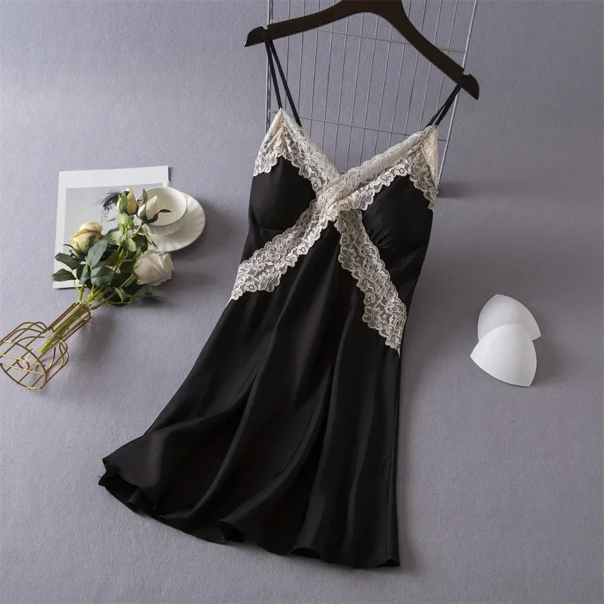 Women's Sexy Lingerie Satin Ni - Babydoll Chemise Night のレビューと価格