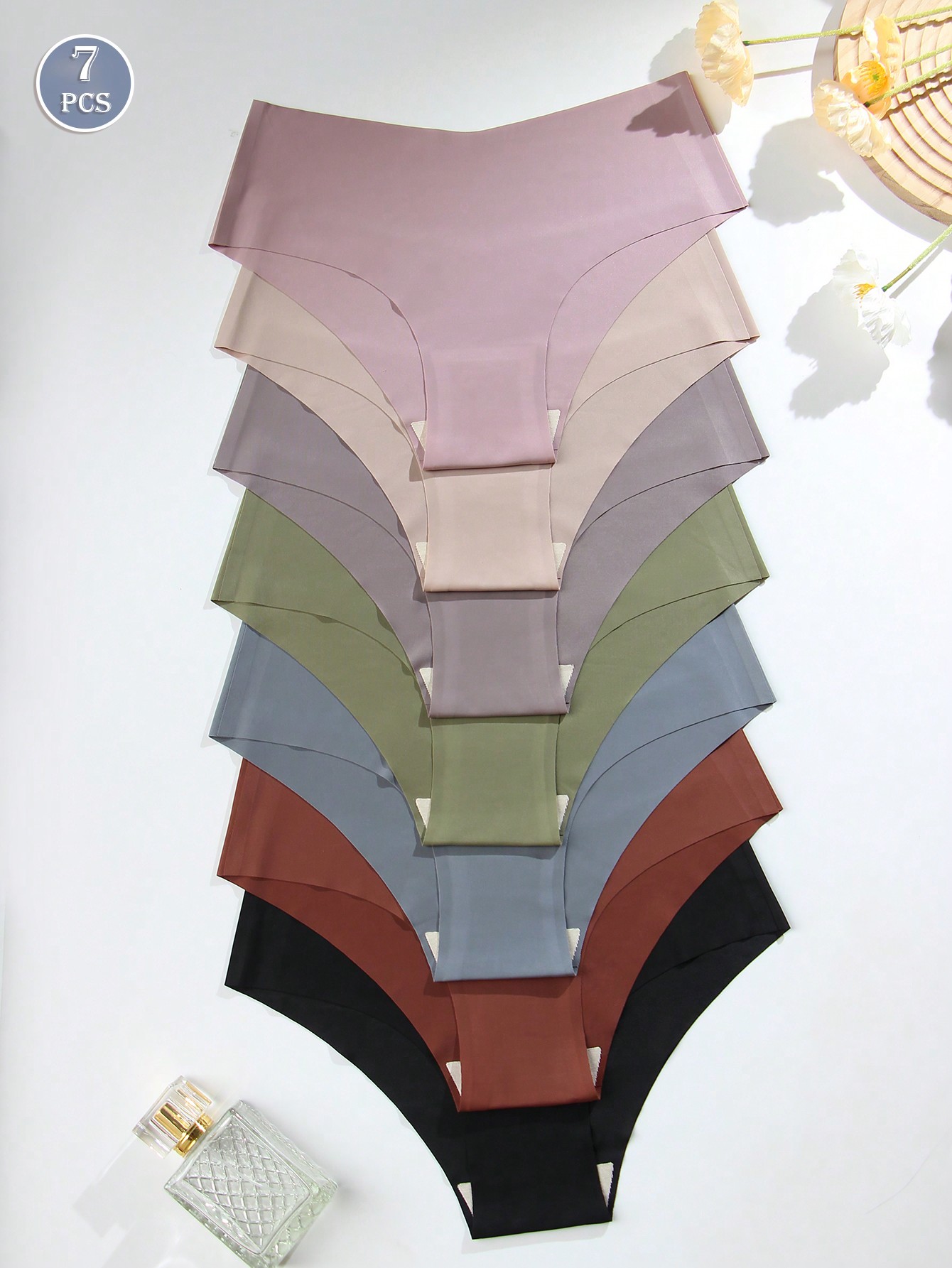 7pcs Seamless Solid Color Full - Seamless Underwear Women のレビューと価格