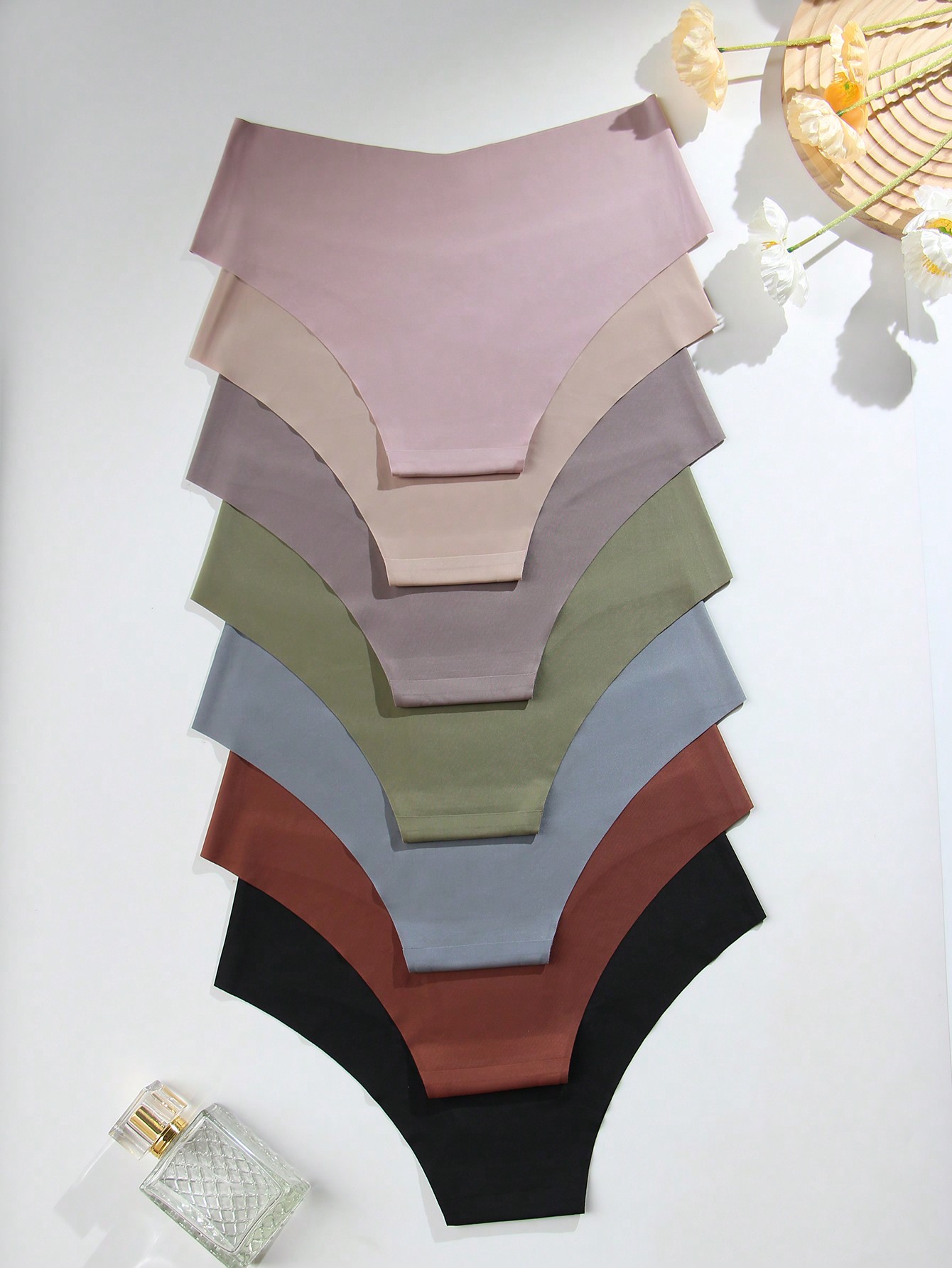 7pcs Seamless Solid Color Full - Seamless Underwear Women のレビューと価格