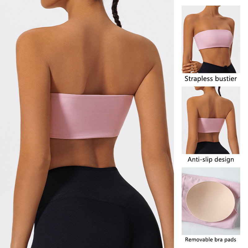 Strapless Sports Bra Gym Crop  - Sports Bra High Impact のレビューと価格
