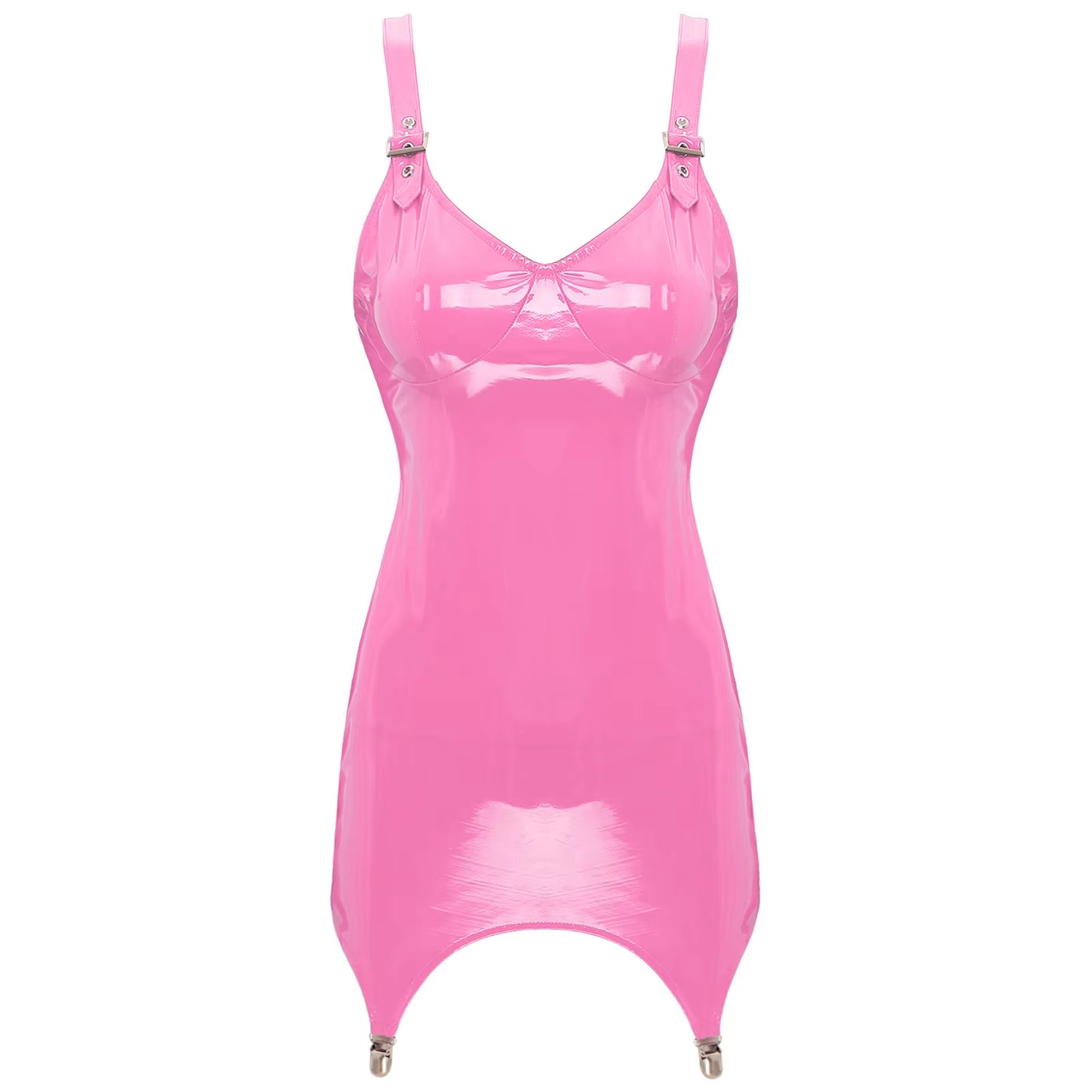 Womens Shiny Metallic PVC Leat - Babydoll Chemise Night のレビューと価格