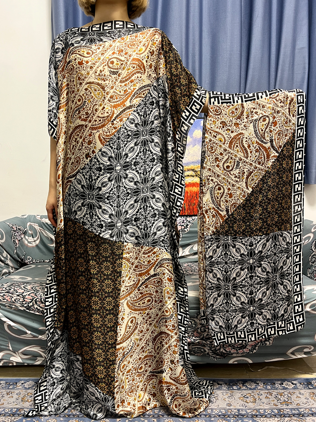 Abayas For Women Dubai Kaftan  - Robe Silk Women のレビューと価格