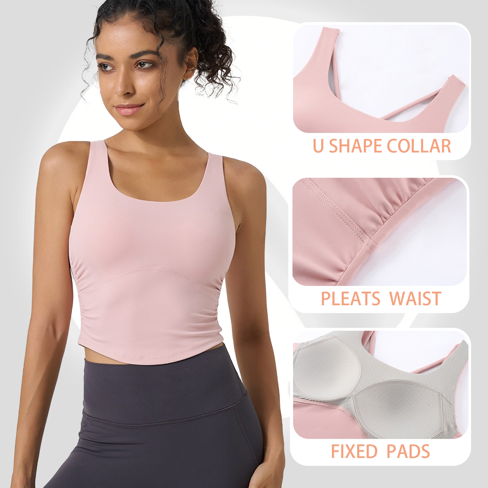 Women's Fixed Cup Yoga Sports  - Sports Bra High Impact のレビューと価格