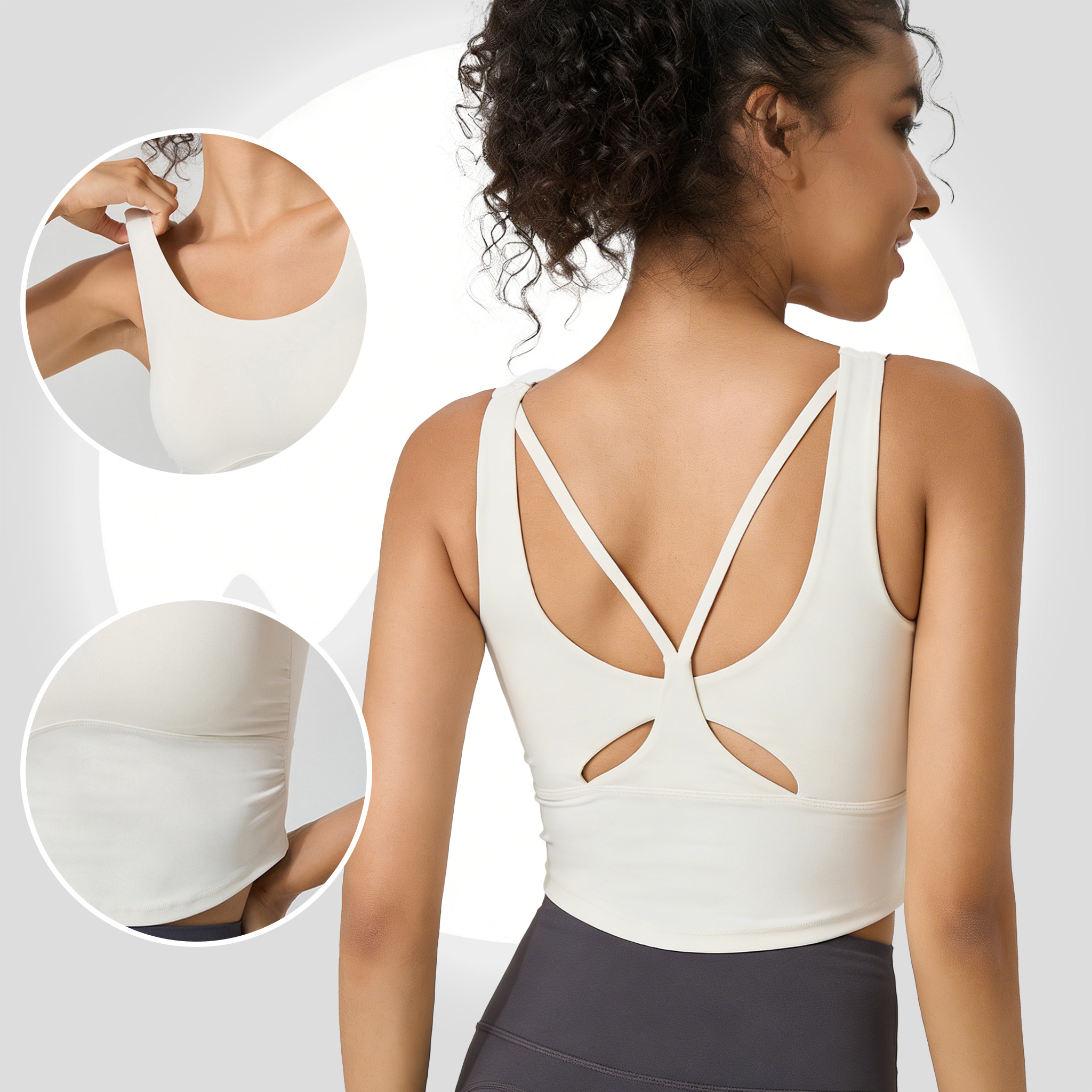 Women's Fixed Cup Yoga Sports  - Sports Bra High Impact のレビューと価格