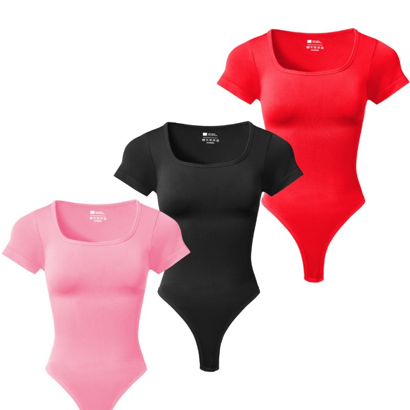 Women Plus Size Square Neck Sh - Shapewear Bodysuit Firm のレビューと価格