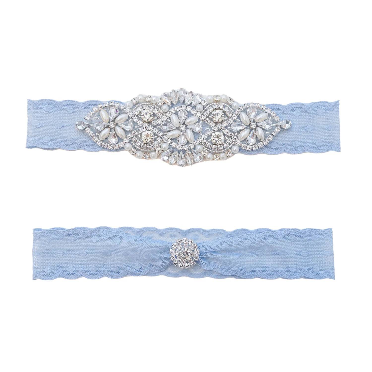Luxury Heavy Pearls Crystals W - Garter Belt Set のレビューと価格