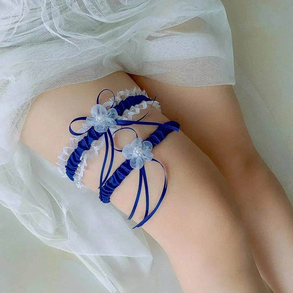 2pcs/Set Satin Ribbon Wedding  - Garter Belt Set のレビューと価格